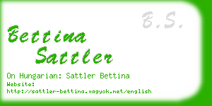 bettina sattler business card